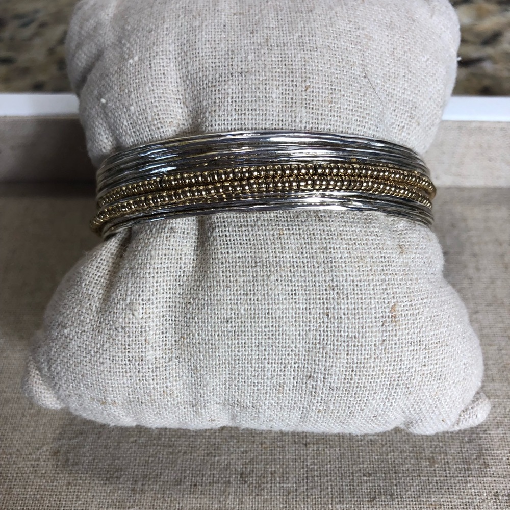 STELLA & DOT Rhett Cuff in Silver NIB